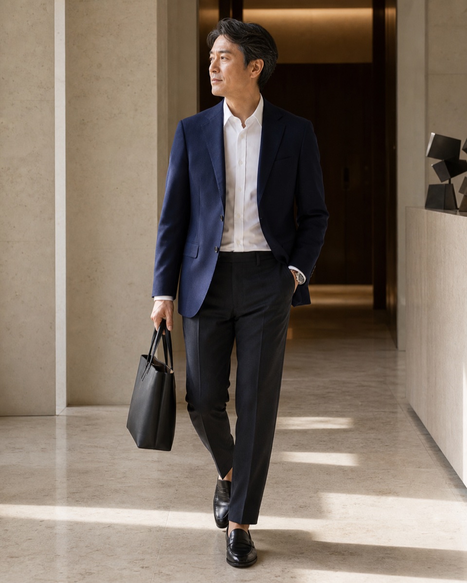 Boardroom Navy · 完整造型
